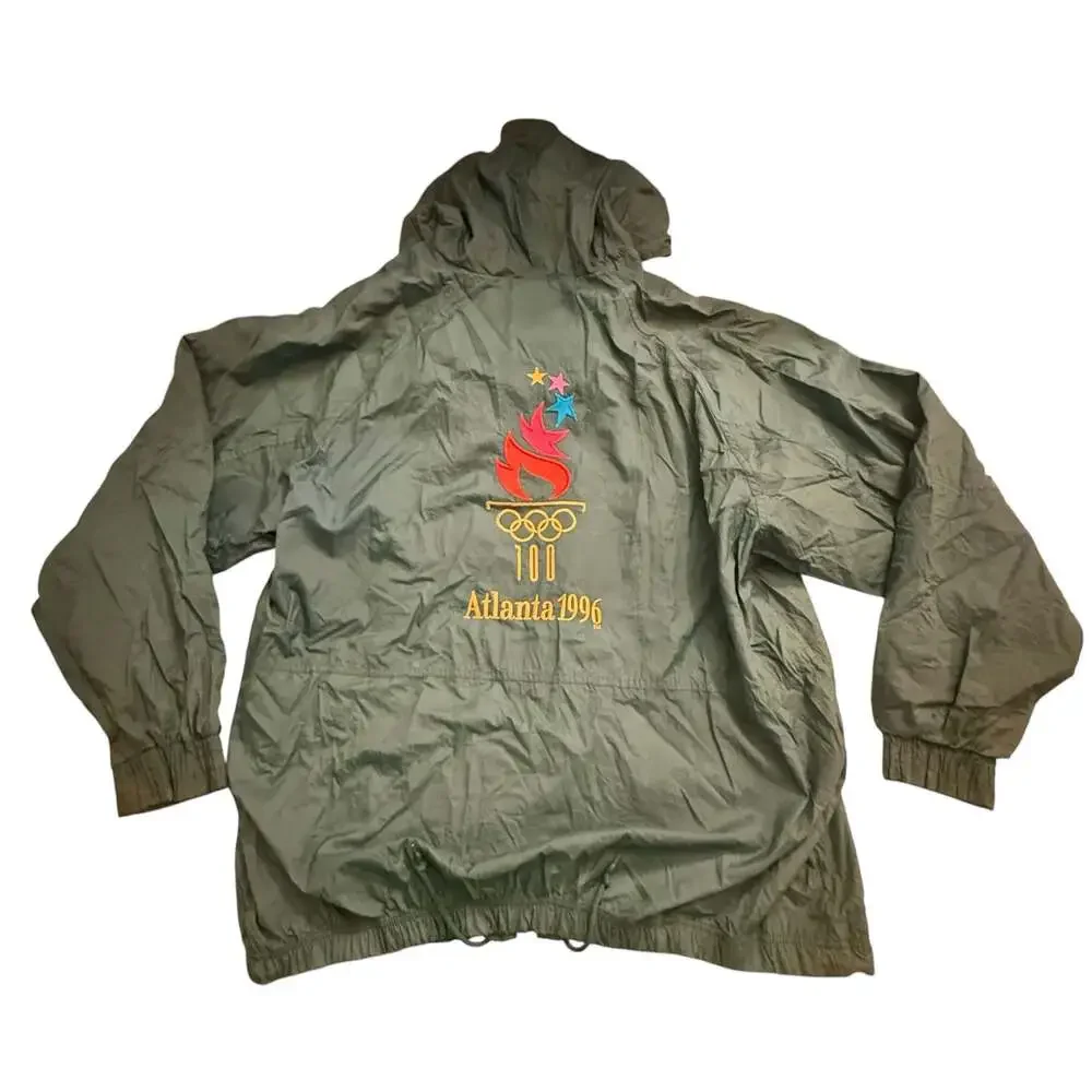 Vintage 1996 Atlanta Olympic Games Logo 7 Collection Hooded Windbreaker Jacket